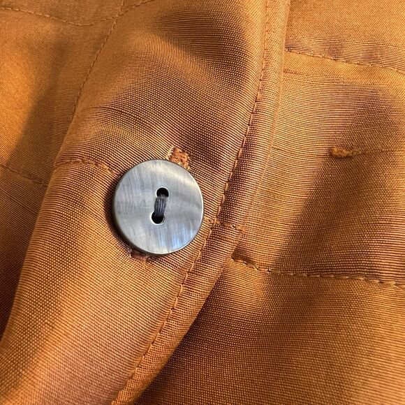 Arleen Bowman Chin Chin Silk Quilted Jacket Rust Orange Purple Women’s M Vintage - Picture 11 of 11